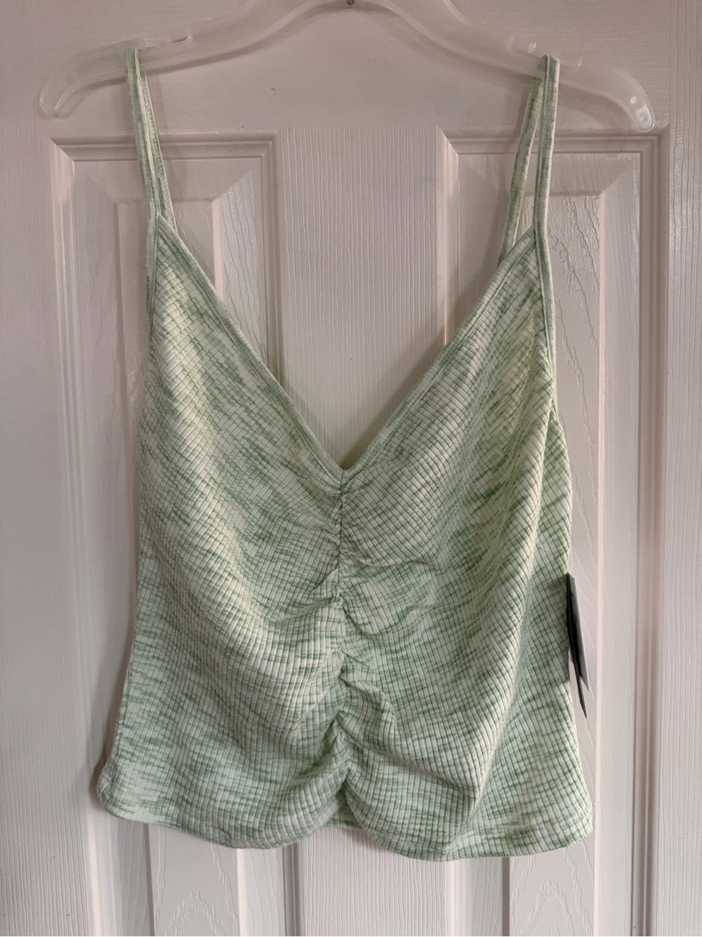 NWT O'Neill Light Green Ruched V-Neck womens Camisole adjustable lightweight XL